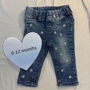 GAP - Denim Jeans with Silver Polka Dots